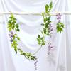 2M Garland Vine Silk Hanging Flower  Artificial Wisteria Flowers for Home Garden Outdoor Ceremony Wedding Arch Floral Decoration