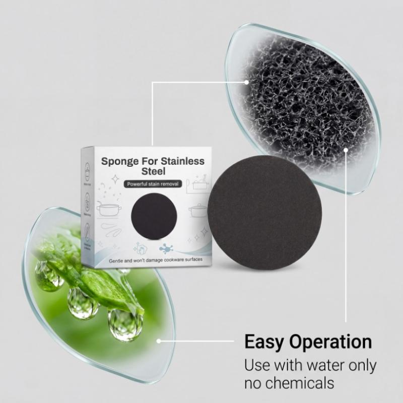 Stainless Steel Sponge for Kitchen Cookware Non-Scratch and Long-Lasting Cleaning Solution