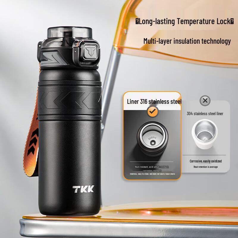 TKK 900ml Stainless Steel Sports Water Bottle