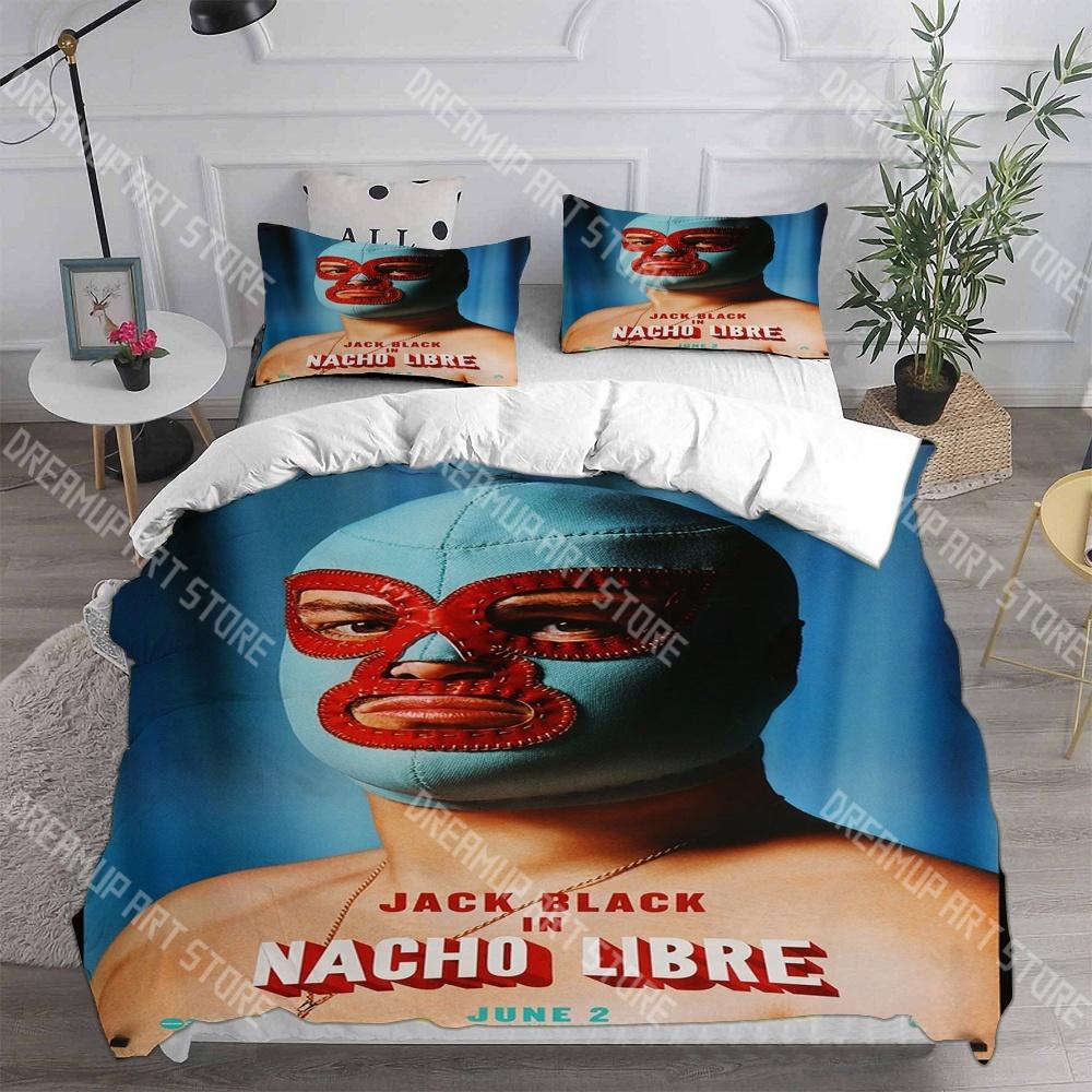 Fashion Nacho Libre Cartoon Bedding Set Single Twin Full Queen King Size Bed Set Kids Bedroom Duvetcover Sets Bed Sheet Set