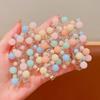 Beads Telephone Line Hair Rope Straight Pearl Hair Ring Creative Transparent Ponytail Holder  Daily