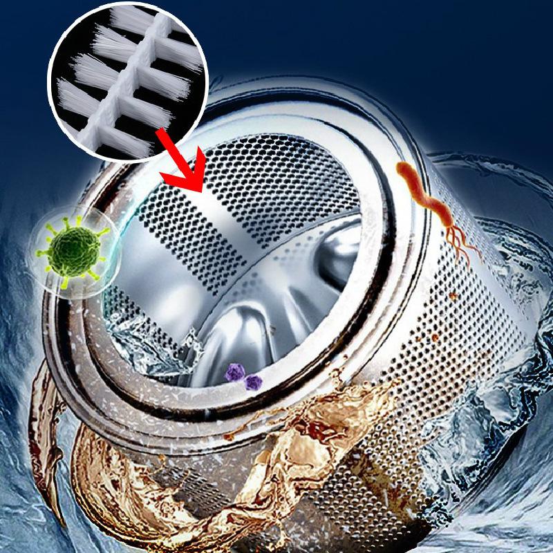 Long Bristle Cleaning Brush for Washing Machine Drum & Interior Walls, Impeller & Air Conditioner Crevices