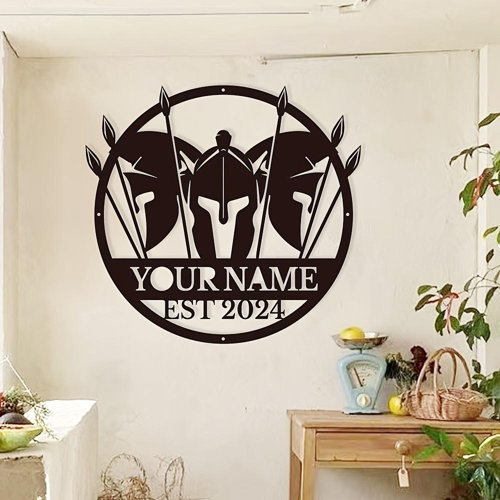 

Custom Black Metal Viking Plaque Personalized Wall Art Multiple Sizes Colors