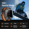 2026 New Men upgraded 1400mAh Battery GPS Heart Rate Flashlight BT Call 10ATM Waterproof 100+Sport Modes AMOLED HD Capacity Smart Watch
