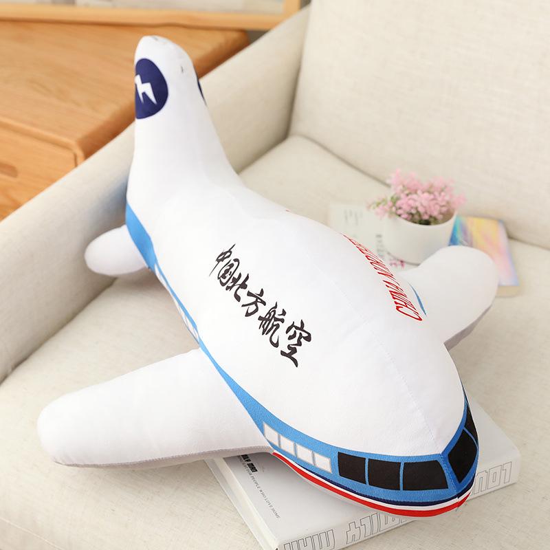 Simulation aviation aircraft throw pillow plush toy China Hainan Airlines aircraft doll sleeping doll