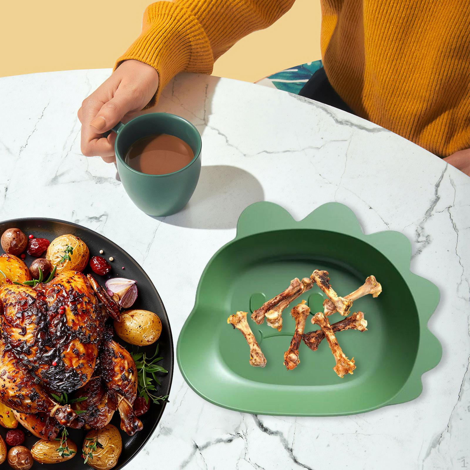 

Настольная тарелка с костями, органайзер для тарелок с фруктами, посуда, посуда, мусорный лоток для закусок, ужина Green Dragon Shape