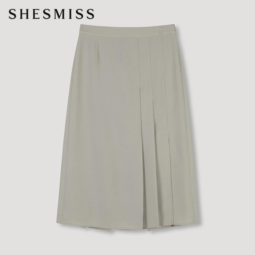 

She S miSS Slit Pleated Skirt SwwSkn21760 Lk light khaki/55