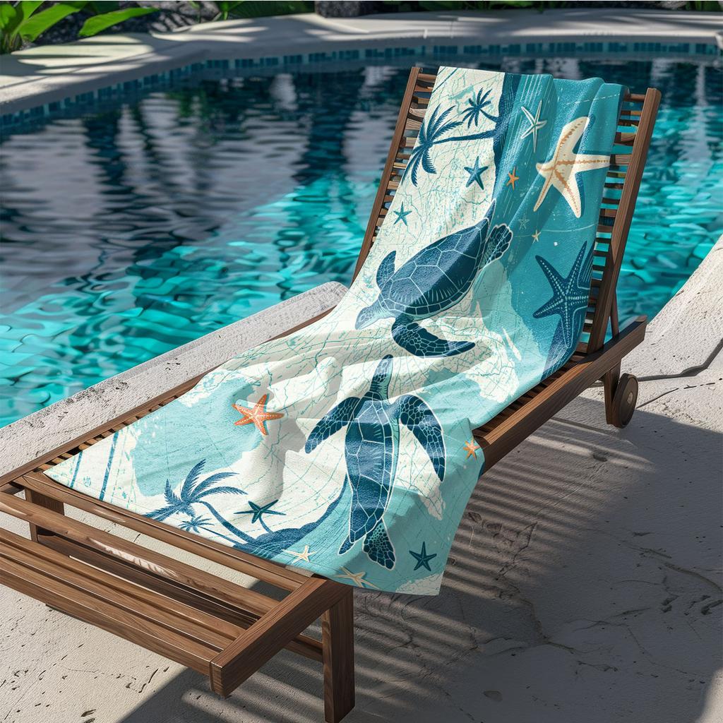sea turtle Print Towel Sport QuickDrying Super Absorbent Camping Towel Super Soft Lightweight Gym Swimming Yoga Beach Towel