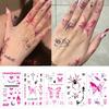 Tattoo Stickers Music Festival Butterfly Girl Y2K Party Favor Decor Supplies temporary tattoo Sweet Cool Style 5 Sheets