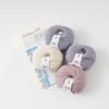 Raw Wool Knitting Kit Motif Connected Baby Vest #4-6B V-Neck (Gray)