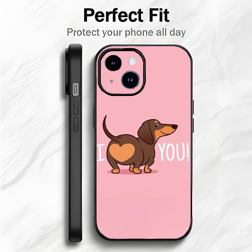 Cute Pet Dachshund Art Phone Case Phone Case Soft Packaging Lightweight For iPhone17 16 15 14 13 12ProMax