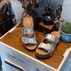 Suction film bottom double buckle with slippers summer new thick bottom heightening one-word drag casual versatile outer wear sandals women