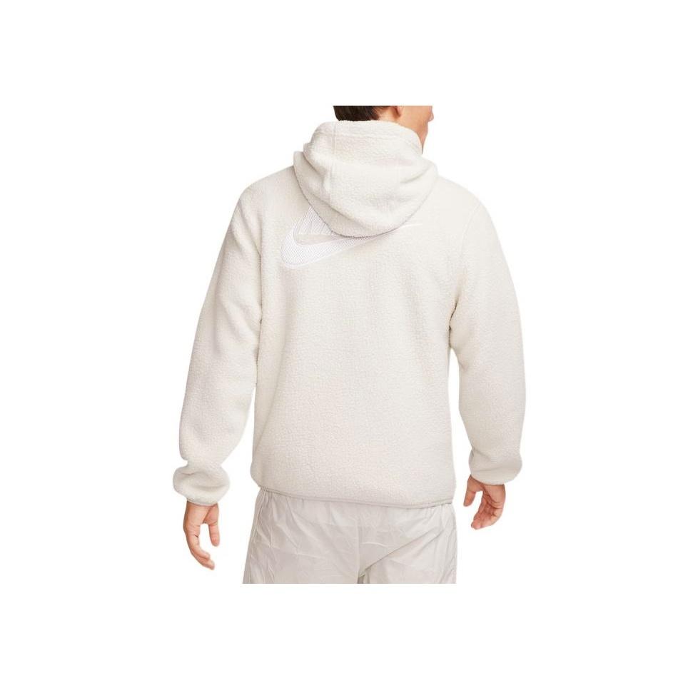 Nike Solid Color Logo Print Drawstring Hoodie Men Hoodie Off-White DV8155-072