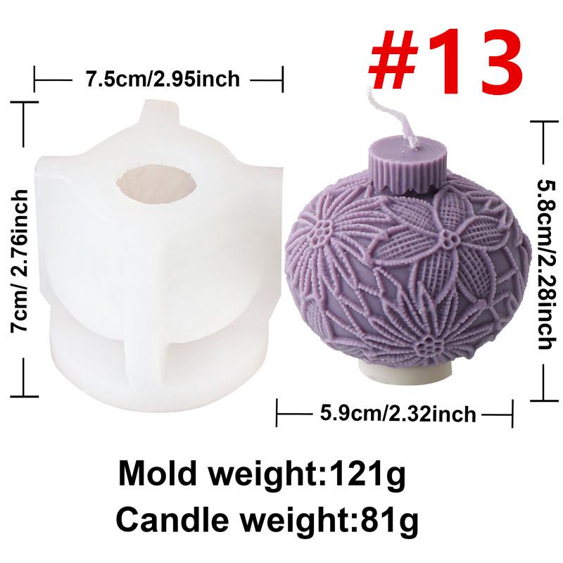 Geometrische Weihnachts-Kugel Kerze Silikonform Glockendesign Geeignet für Aromatherapie-Kerzen Gips-Bastelarbeiten Weihnachts-Heimdekoration