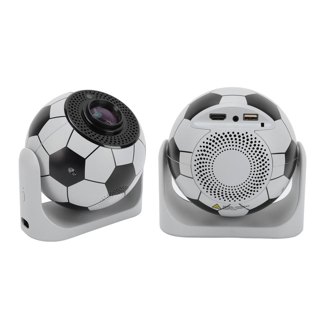 Portable Projector 1280x720P HD 200ANSI Football Shaped Outdoor Smart Movie Projector Auto Focus Trapezoidal Correction