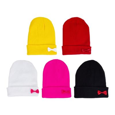 Mützen Winter Strickmütze Weich Warm Skimütze Unisex Herbst Winter Skullies Warme Freizeitmützen Häkel Schleife Mütze