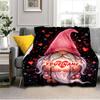 1PC Custom Name Love Gnome Art blanket versatile,all-season throw suitable for the living room,bedroom,camping,travel,and gift