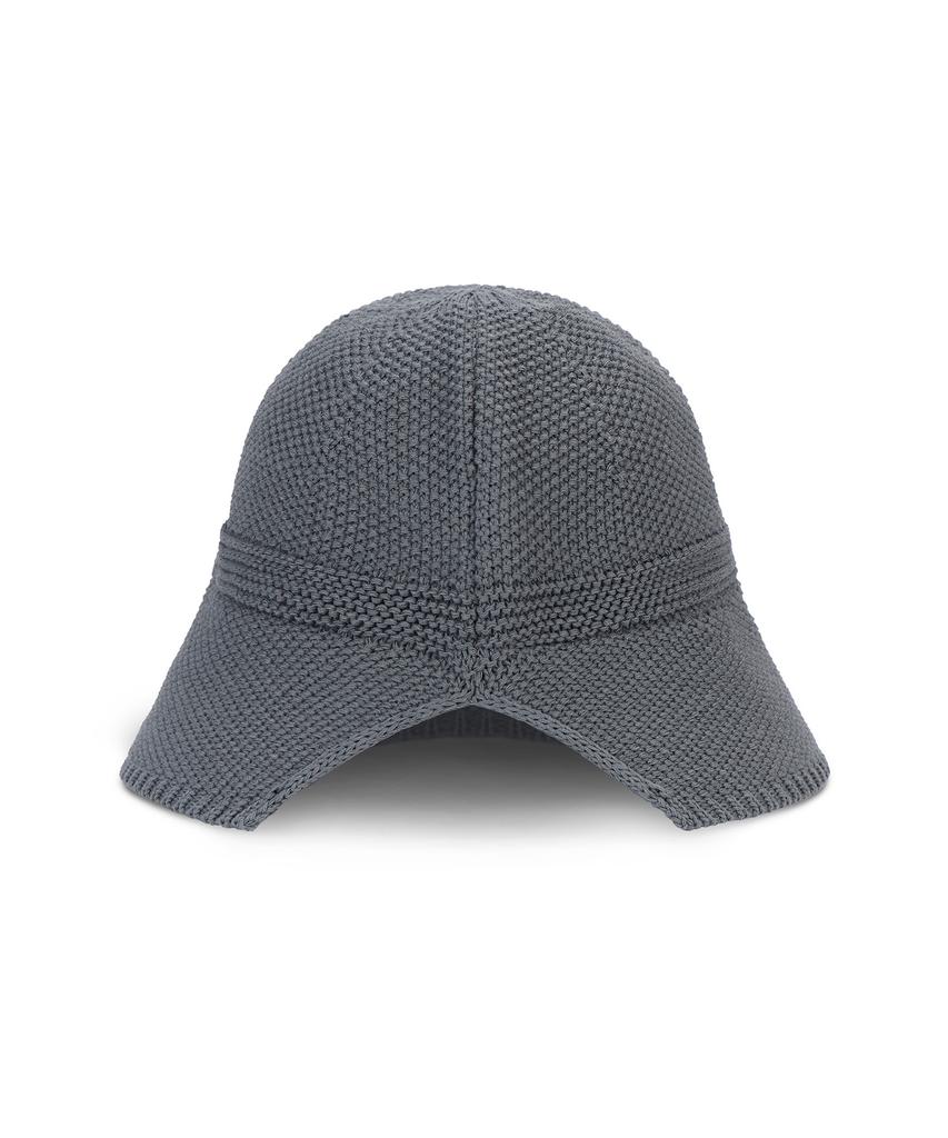 Bajal Vz Studded Logo Summer Knit Bonnet Hat Gray