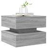 LED Coffee Table In Grey Sonoma 50 X 50 X 40 Cm