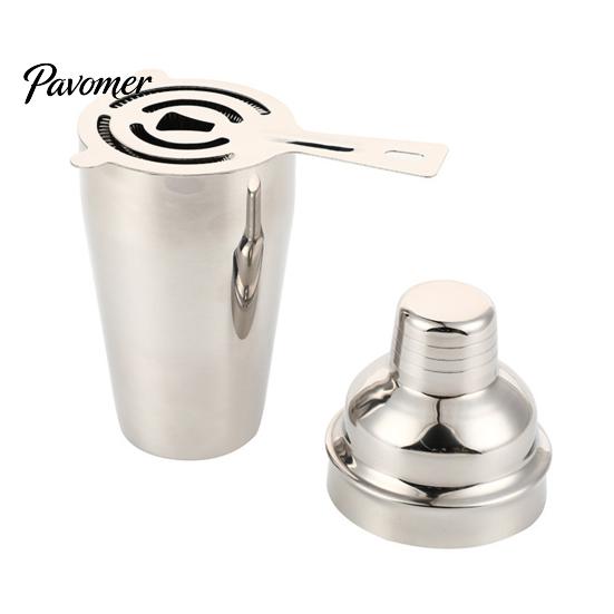 Home Bar Accessories Stainless Steel Cocktail Shaker Cup, Leak-Proof Martini Mirror Polished Three Piece Bartender Tool Easy Cleaning Mixer