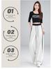 Women's Street-Style High-Waisted Wide-Leg Pants - 2026 Spring College Style, Age-Reducing, Drape, Straight-Leg Sweatpants