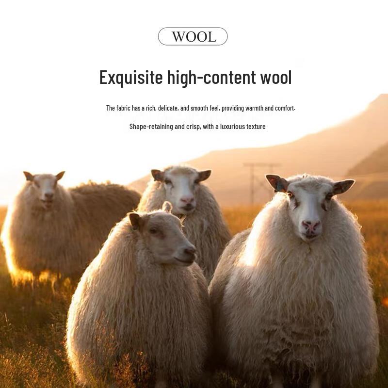 Antonio Men's Padded Fine Wool Blend Twill Overcoat