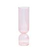 Nordic Handmade Striped Glass Vase for Mini Flower Arrangements – Transparent Ornament for Living Room Decor