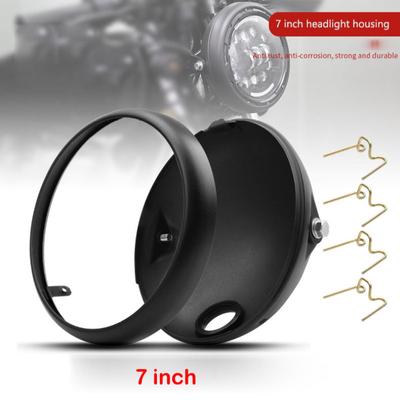 1 Sada 7-palcové puzdro na predné svetlo motocykla Kryt svetlometu Držiak Retro škrupina svetla Modifikované