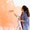 Paint Roller Set with Extension Pole, Tray, and Brush - Yellow/White