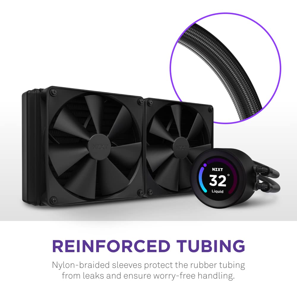 NZXT KRAKEN Elite 280 Black Simple CPU Cooler FN1877 Water-Cooled RL-KN28E-B1