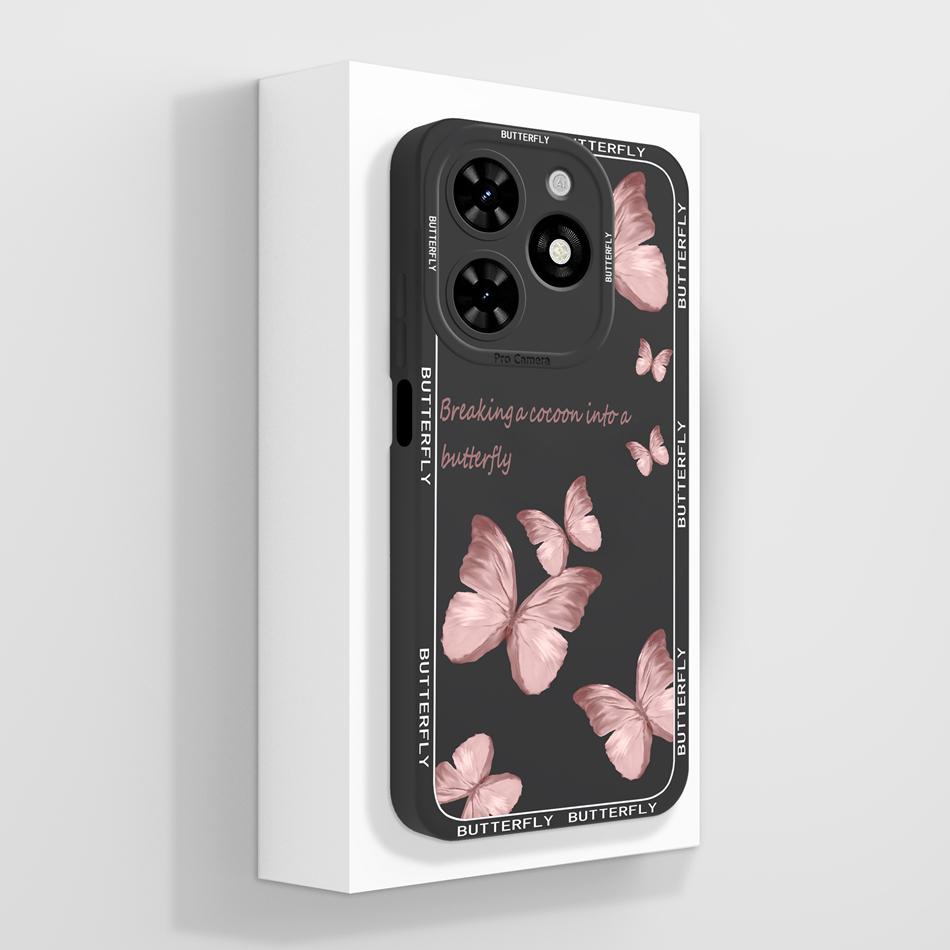 Covers For Tecno Spark Go 2024 Case Artistic Style Camera Protection Funda Liquid Silicone Phone Protector For Techno Back Cover