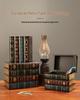 European Retro Faux Book Storage Box and Figurines for Office Decor