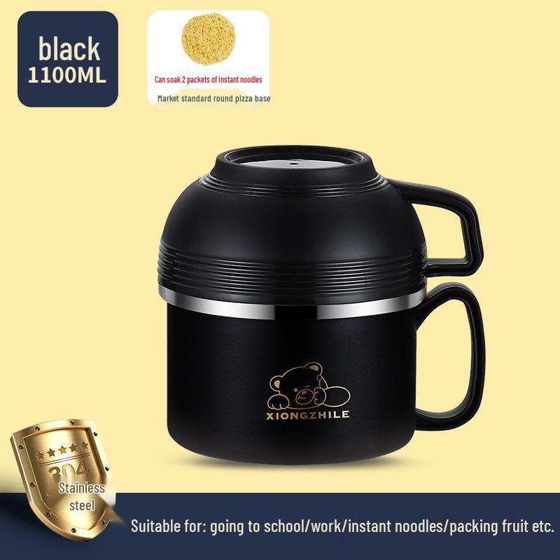 Large Capacity Food Grade Stainless Steel Lunch Box with Insulated Soup Bowl Lid, Easy to Clean - Ideal for Dorms and Adults