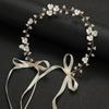 Pearls Bride Crown Tiaras Beaded Women's Headpieces Elegant Wedding Headband Banquet Event
