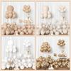 148pcs White Sand Balloon Arch Set Includes Suitable for Birthday Party Wedding Arrangements and Baptism Ceremony Decorations