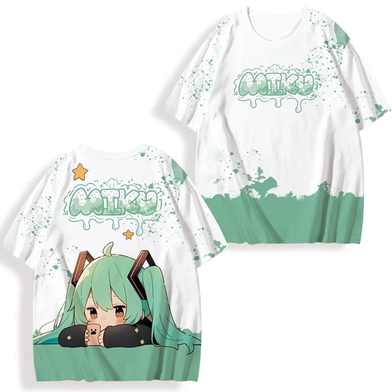 Hatsune Miku 3D Printed Women's Short Sleeve Tee Summer Casual Cute Men's Sport Tops Hot Anime Fans T-shirt Unisex Tops Y2K 2025