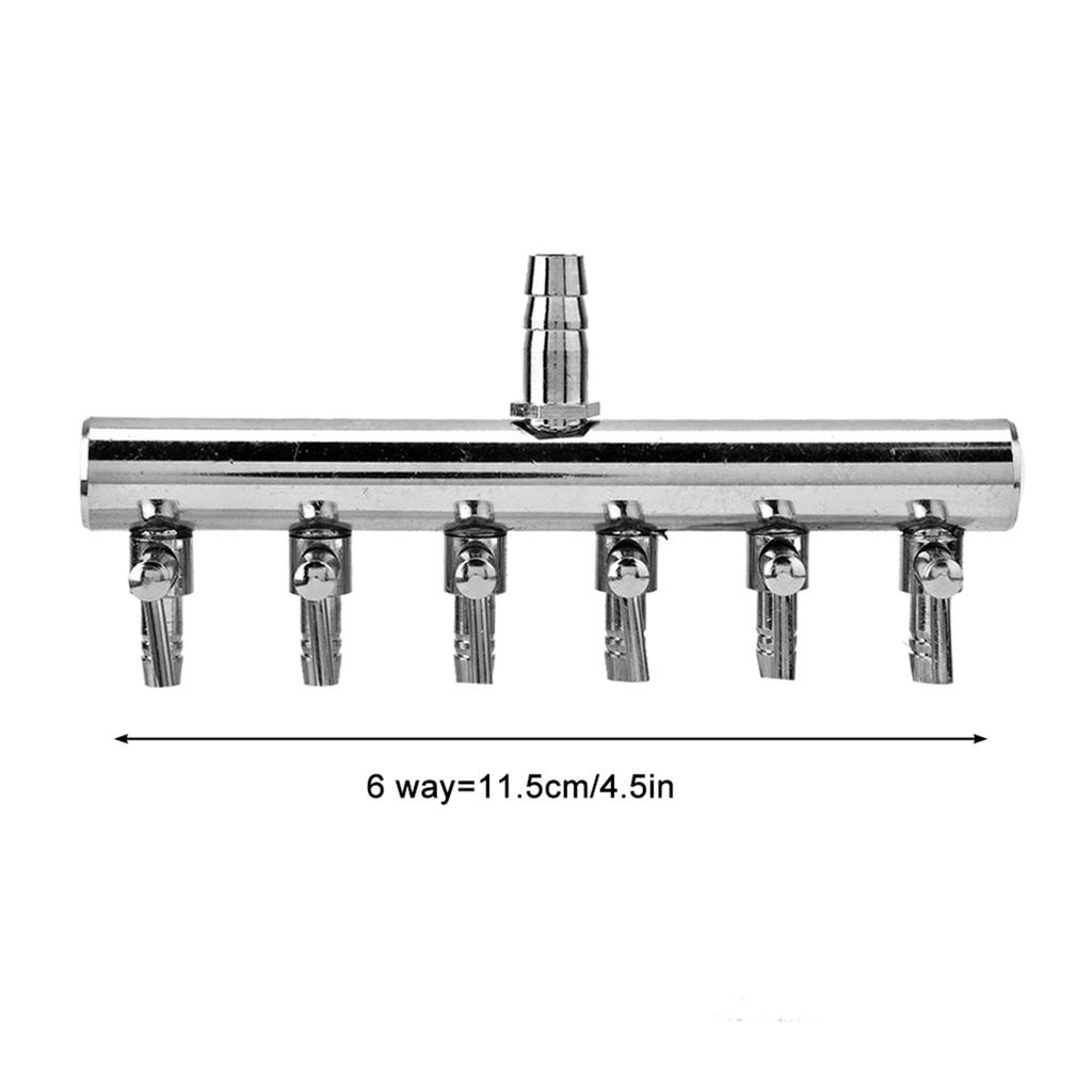 Aquarium Air Flow Valve Stainless Steel Aquarium Fish Tank Air Flow 8mm Turn To 4mm Splitter Control Valve