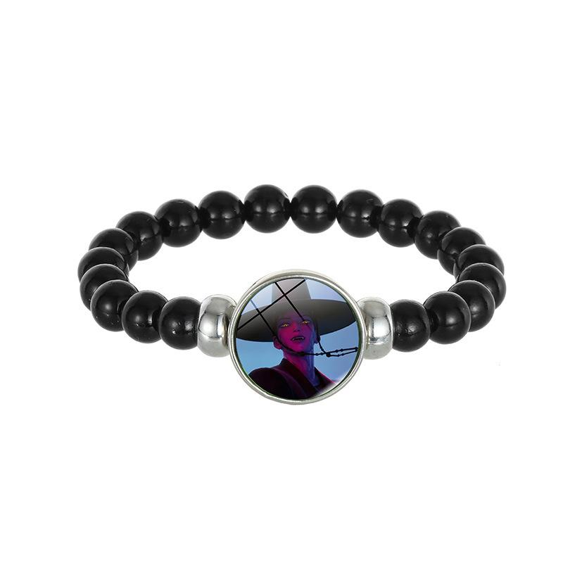 Demon Hunters Saja Boy Beaded Bracelet, Lumi Zoe Mira Black Bead Jewelry