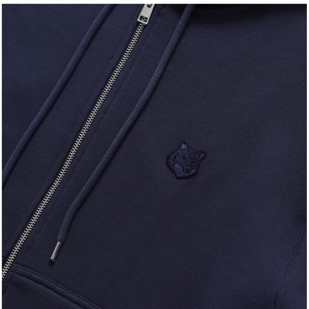 Maison Kitsune Mm00714km0321 P476 Bold Fox Head Patch Mens Hoodie Zip Up