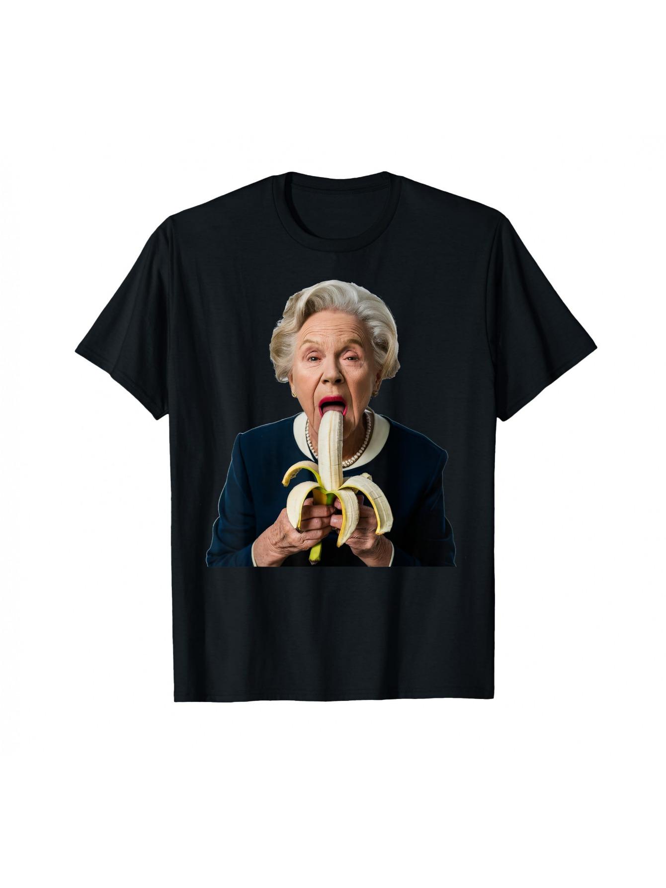 T-Shirt y2k Grandma Eating Banana T M