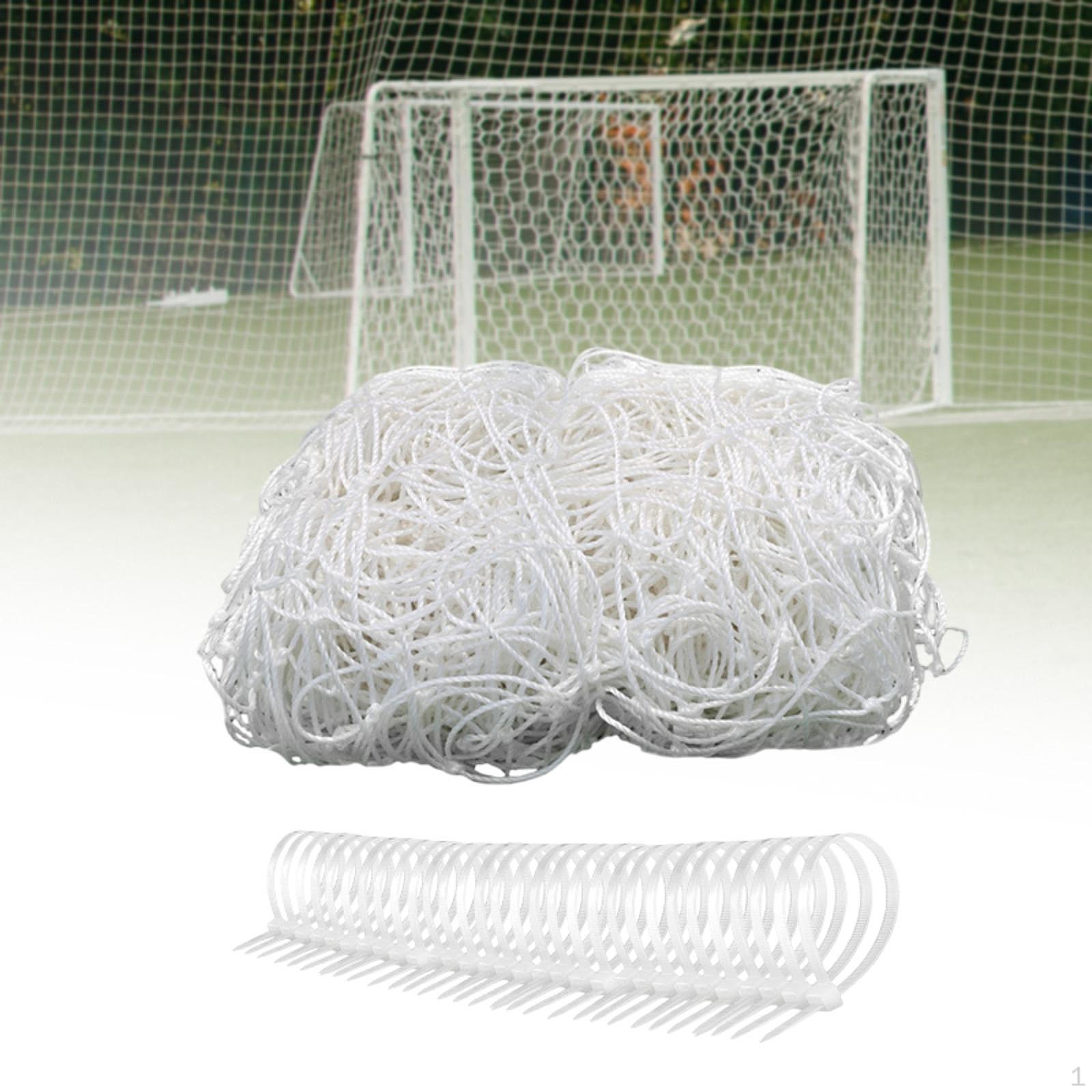 Soccer Net with Goal Straps White Portable for 12 x6 Football Netting Competition