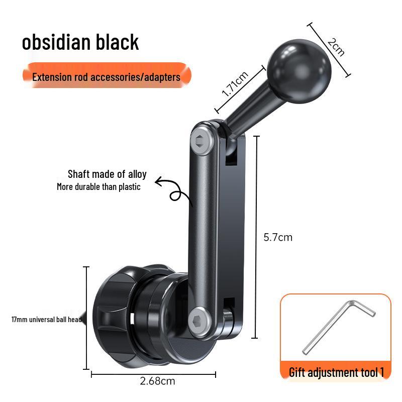 

Universal Car Mount Extension Rod: Vent, Console & Display Adapter with 17mm Ball Head