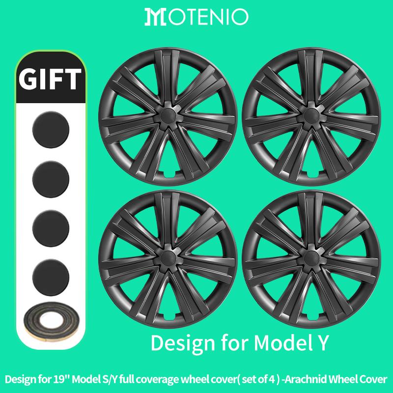 

4 шт. для Model Y 2020-2024 19-дюймовый колпак колеса в стиле Storm, замена колпака ступицы Performance, полноразмерный колпак диска, аксессуар для Tesla Tesla&2020-2024&Model Y 19Inch