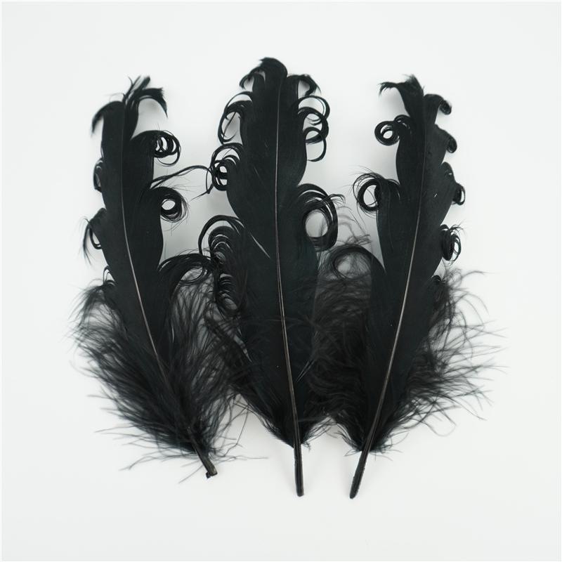 20Pcs Colored Spiral Goose Feathers for Crafts 12-18cm Dream Catcher Feather Artificial Decoration DIY Wedding Party Accessories
