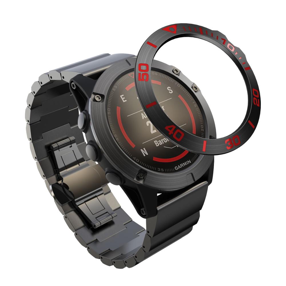 Bezel Ring Styling Frame Case for Garmin Fenix 5x 5x Plus 3 3HR Smart Watch Stainless Steel Cover Anti-scratch Protection Ring