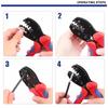 Solar PV Cable Crimping Tools LY-2546B MC2.5,4,6mm²/14-10AWG Connector Pressing Ratchet YEFYM Pliers