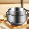 2 Piece Unbreakable Double-layer Rice Bowl 304 Stainless Steel Soup Bowl  Kindergarten