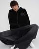 Tener Waterdrop Metal Point Double-Fleece Zip-Up Hoodie Black