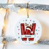 Custom Name Christmas Family Party Ceramic Ornament Personalized Christmas Ornament Xmas Gift Drop Ornaments Decor