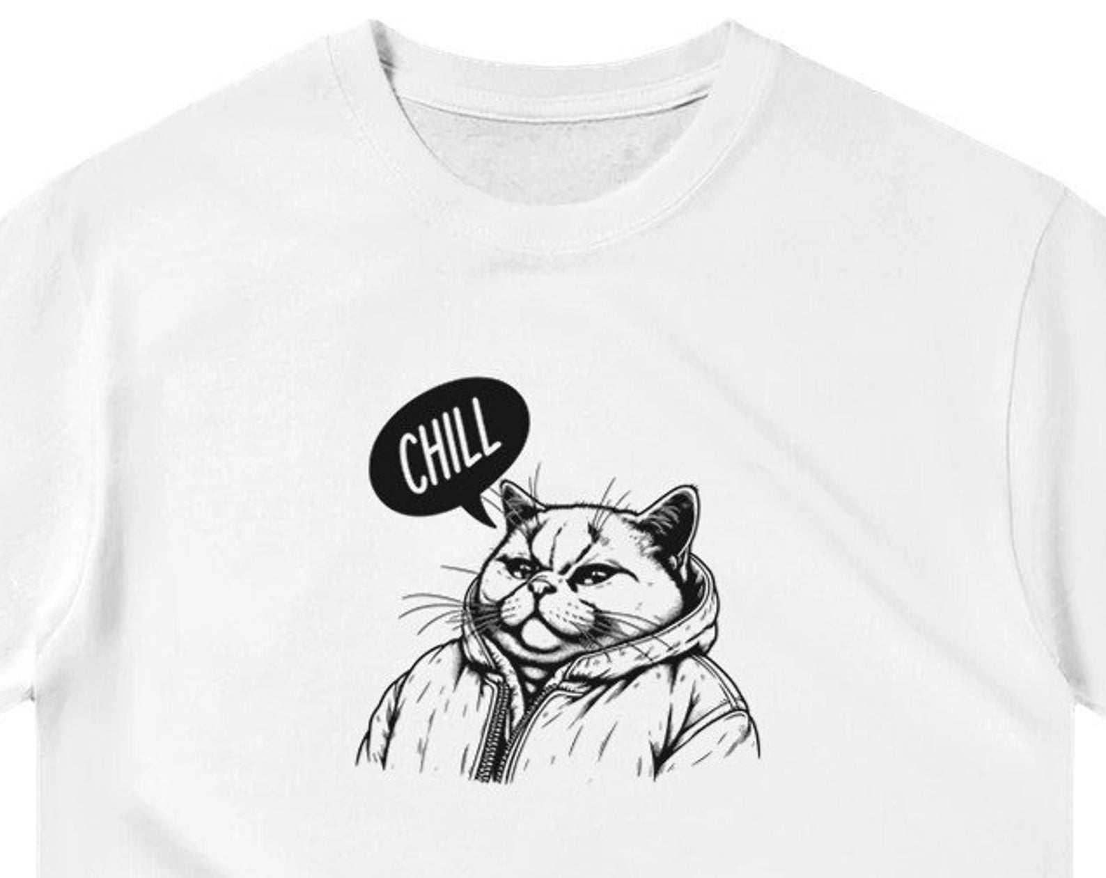 Nonchalant Cat Bomber Tee ,Unisex, Animal Lover Shirt, Funny Animal T-shirt, Gifts For Him, Gifts for Her XL